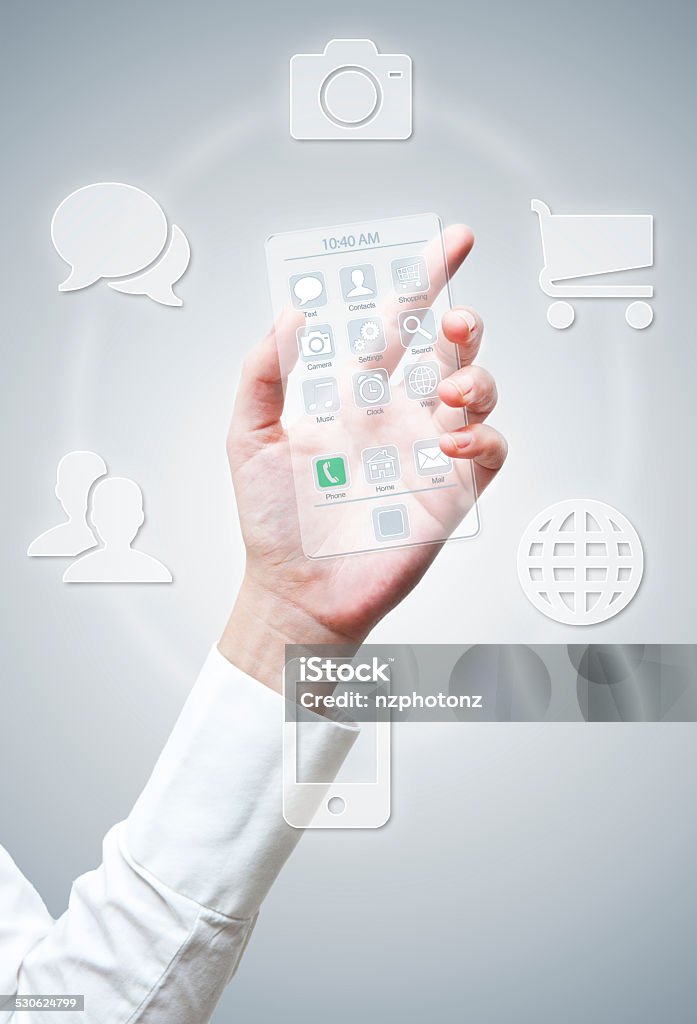 Futuristic smart Phone (Click for more) Cloud Computing Stock Photo
