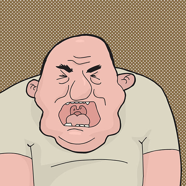 20+ Clip Art Of A Angry Bald Man Shouting Stock Illustrations, Royalty