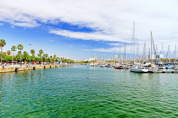 istock Panorama on Barcelona Seaport 530626503