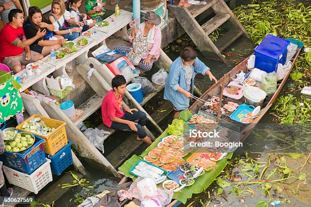 Thai Culture Weekend At Amphawa Floating Market Stock Photo - Download Image Now - Floating Market, Amphawa District, Asia