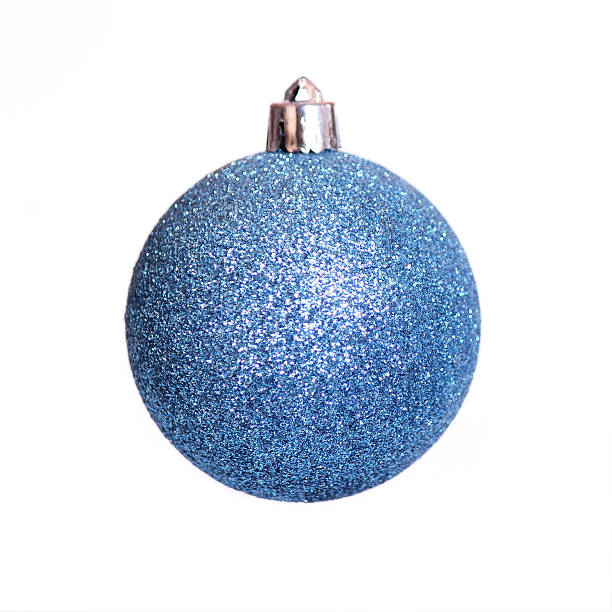 Blue bauble stock photo