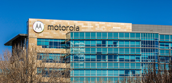 Santa Clara, United States - February 1, 2014:  Motorola headquarters in Silicon Valley. Motorola is a technology and telecommunications company owned by Google.
