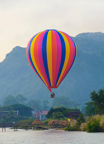 istock Hot air balloon at Vang Vieng, Laos 530632177