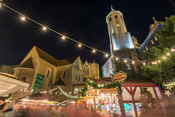 Christmas market in Braunschweig Traditional christmas market in Braunschweig, Germany braunschweig stock pictures, royalty-free photos & images