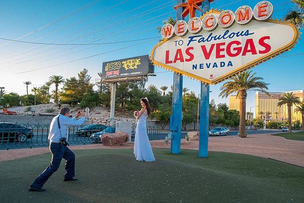 Memories Of A Vegas Wedding Stock Photo - Download Image Now - Las Vegas,  Wedding, Bride - iStock