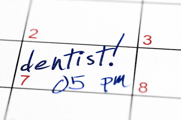 歯科医のご予約はカレンダー日 - today appointment personal organizer medicine ストックフォトと画像