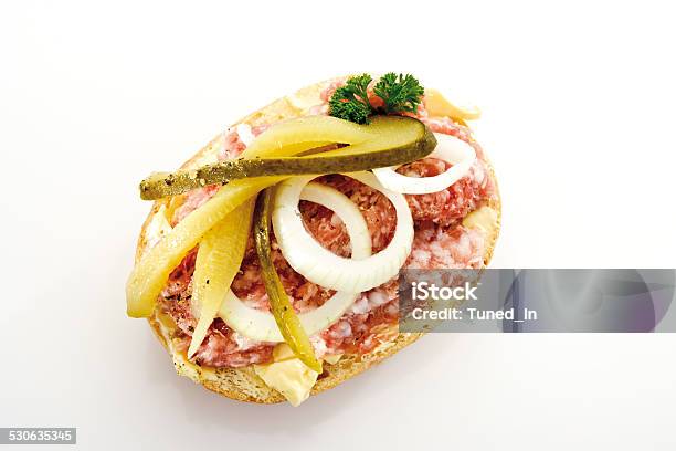 Roll With Minced Meat And Onions Stock Photo - Download Image Now - 2015, Beef, Bread