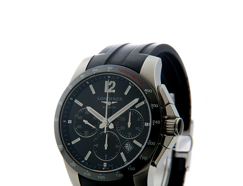 Bochum, Germany - December 28,2014: Longines Swiss Watch, model: Conquest L2.744.4