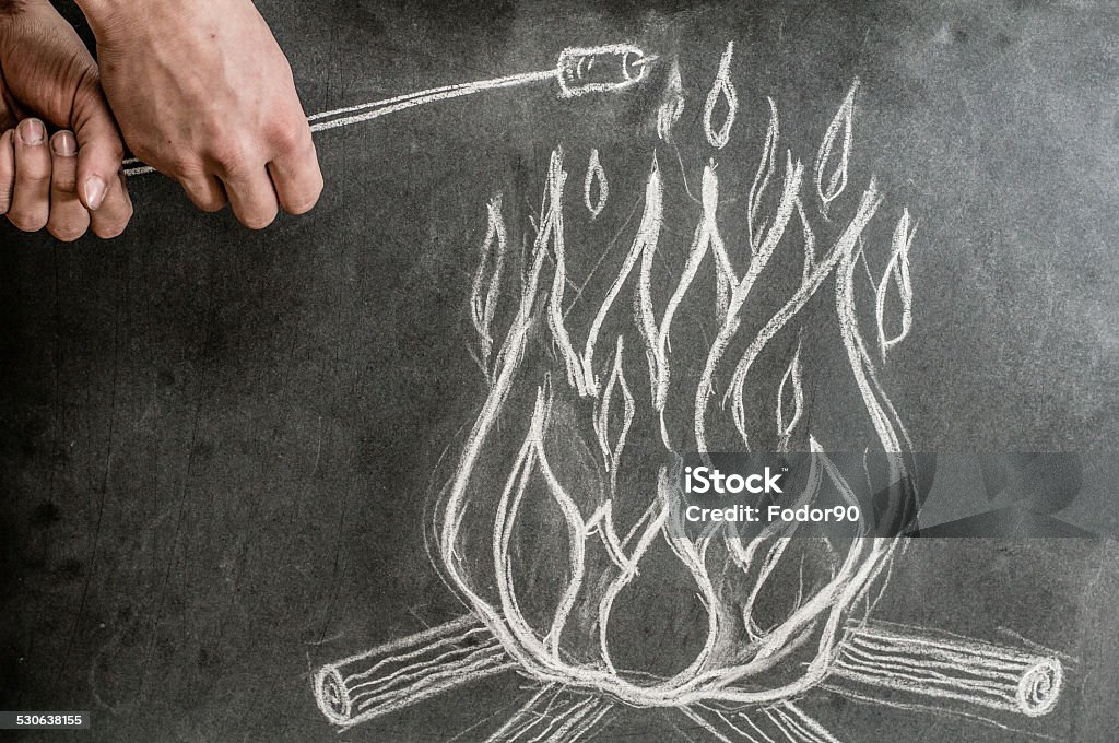 Firefighting Step Chalks Chalk Fire Stock Photo - Download Image Now - 2015, Black Color, Chalk ...