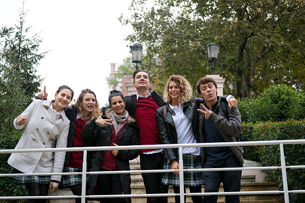istock TurkishTeacher and Five Students Posing, School, Istanbul 530639361