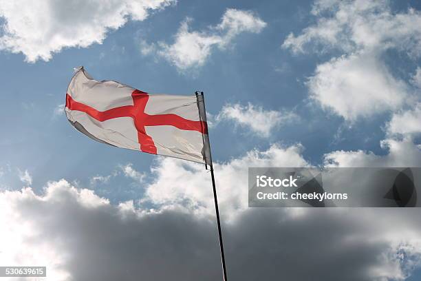 England Flag Stormy Sky Stock Photo - Download Image Now - English Flag, Altostratus, Concepts