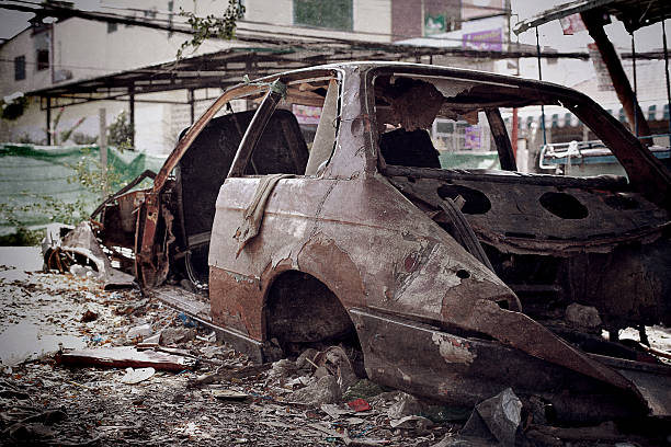 istock The car damaged from accident old condition 530640559