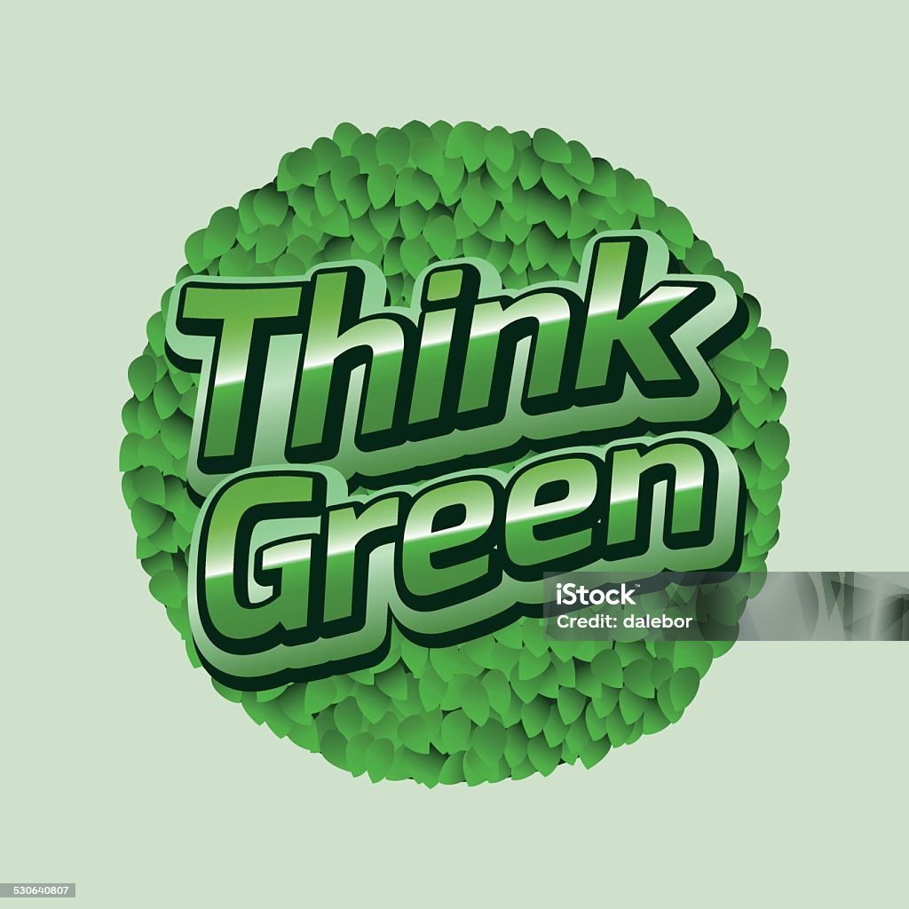 Think Green Simple Think Green Stock Illustration - Download Image Now - Advice, Badge ...