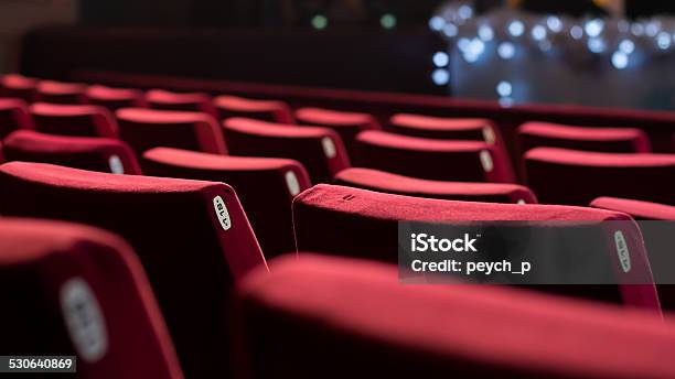 Empty Theater Chairs Stock Photo - Download Image Now - Movie Theater, Stage Theater, Theatrical Performance