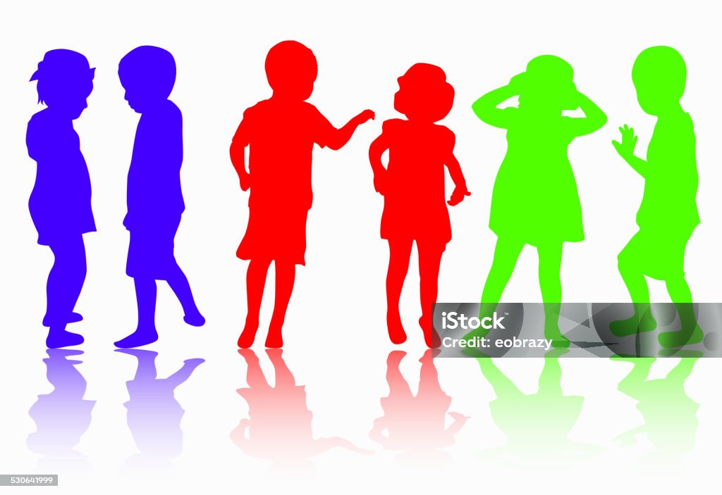 Children silhouettes http://smdesign.eu/s/p.jpg Boys stock vector