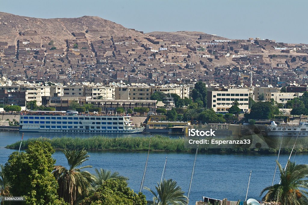 Egypt -Assouan-Boat Felucca Nile Egypt, Nile Valley, the city of Aswan on the edge of nil Africa Stock Photo