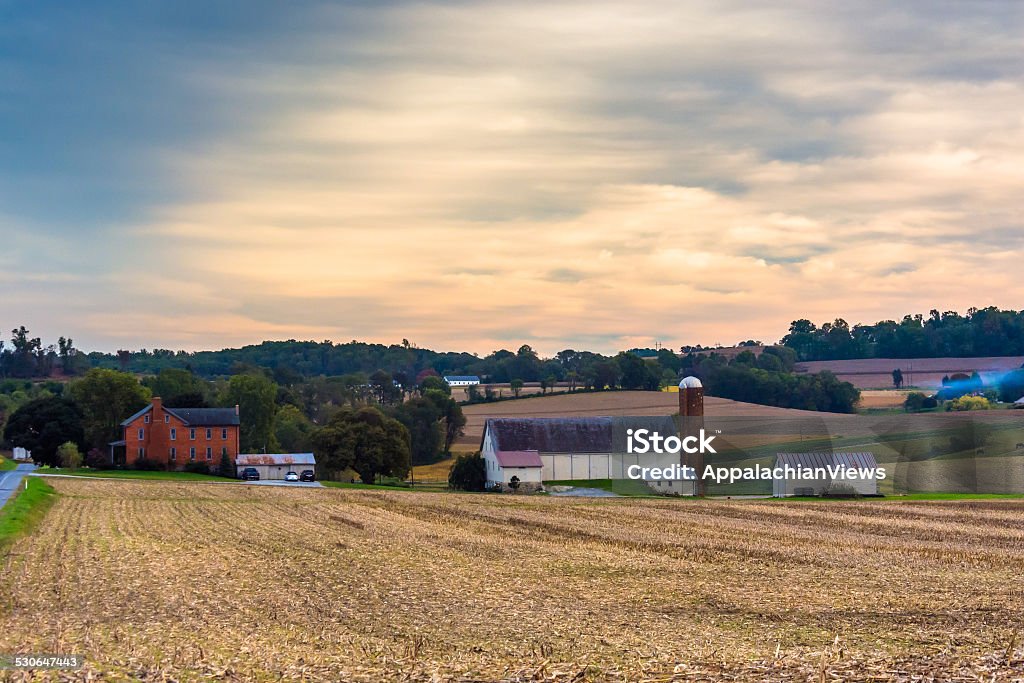 Farm in rural Lancaster County, Pennsylvania. Agriculture Stock Photo