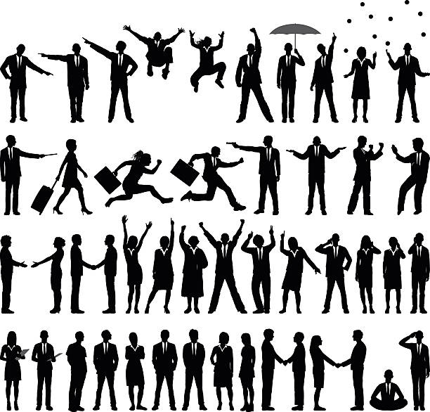 ilustraciones, imágenes clip art, dibujos animados e iconos de stock de personas de negocios  - juggling silhouette performer performance