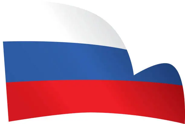 Vector illustration of Russian Flag