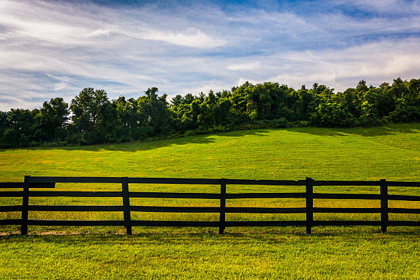 istock Fence and hill in rural York County, Pennsylvania. 530648095