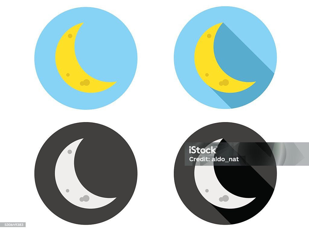 Moon Icons Astronomy stock vector