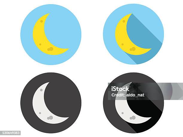 Moon Icons Stock Illustration - Download Image Now - Astronomy, Avatar, Badge