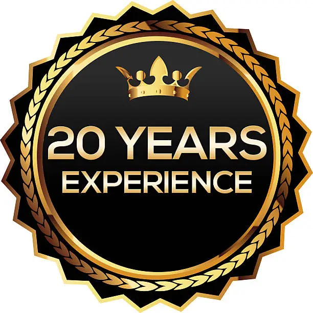 Twenty years experience gold badge