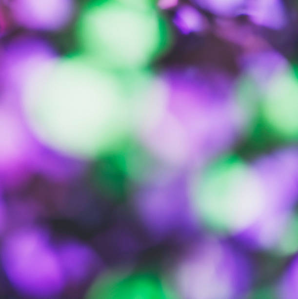 Defocused background in Mardi Gras colors