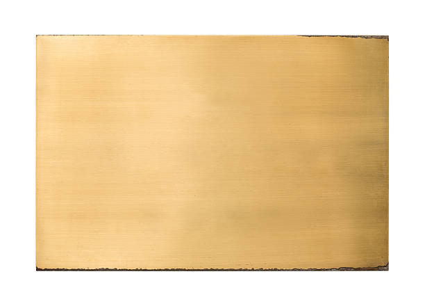 istock Shiny brass blank metal sign texture 530657349