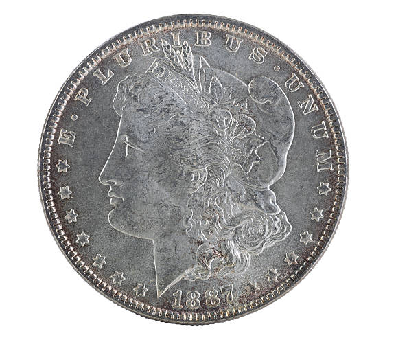 istock Toned American Silver Dollar isolated on White 530658757
