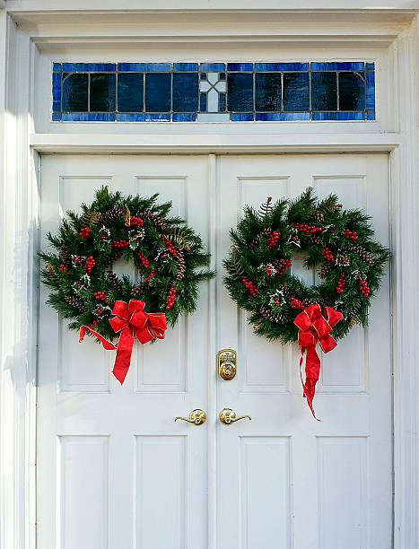 istock Church Doors with Christmas Wreaths 530660667