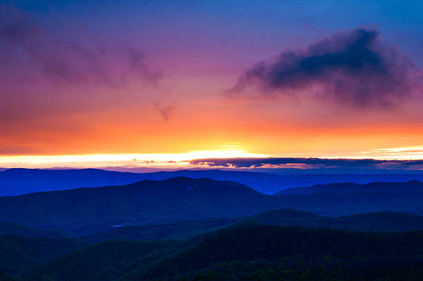istock Colorful spring sunset over the Blue Ridge Mountains from Skylin 530661937