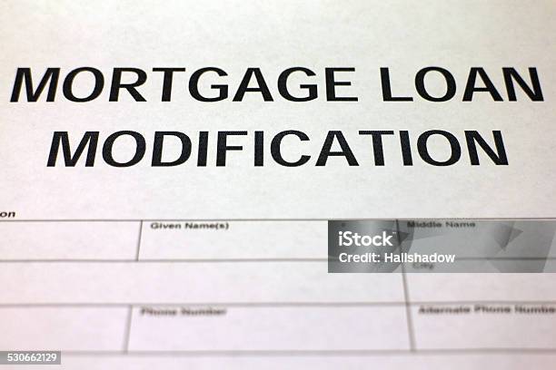 Mortgage Loan Modification Application Form Stock Photo - Download Image Now - Debt, Relief - Emotion, A Helping Hand