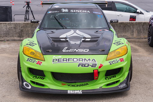 Mazda Rx 7 Racing Racing Mazda Rx7 On Display Stock Photo - Download Image Now - Car ...