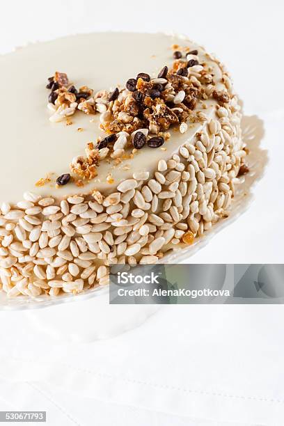 Caramel Cake Stock Photo - Download Image Now - Baked Pastry Item, Blue, Cake