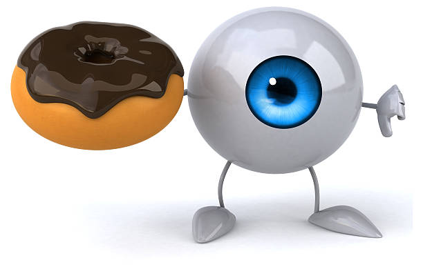 divertido olho - eyeball human eye magnifying glass three dimensional shape imagens e fotografias de stock