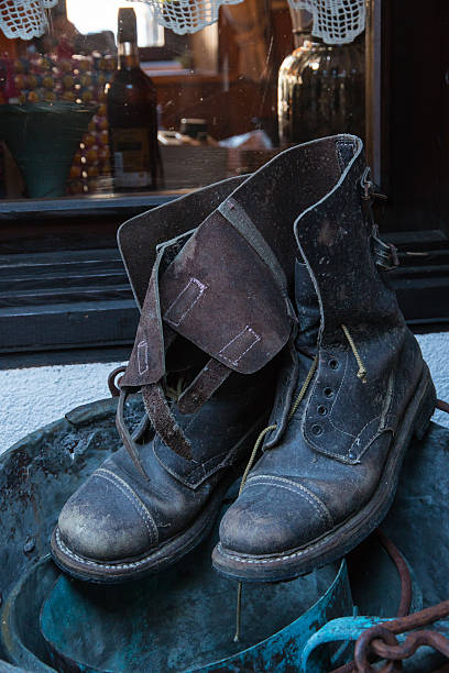 istock Old pair of leather boot 530692915