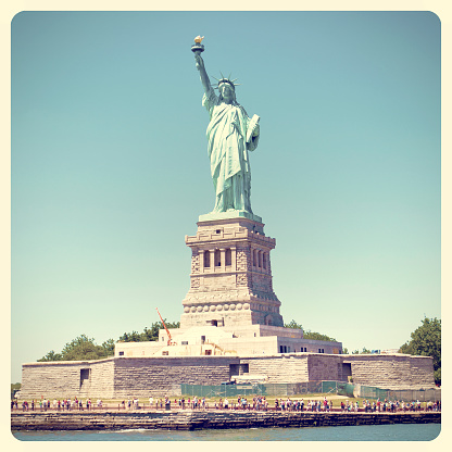 Statue of Liberty in New York City with Instagram effect filter