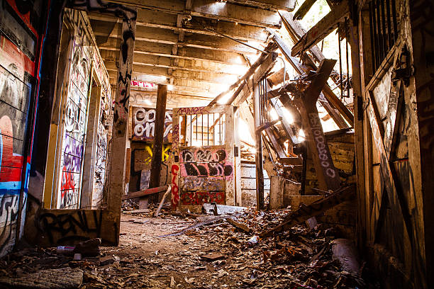 istock Abandoned Graffitied Barn House In Rustic Canyon, Los Angeles 530696077