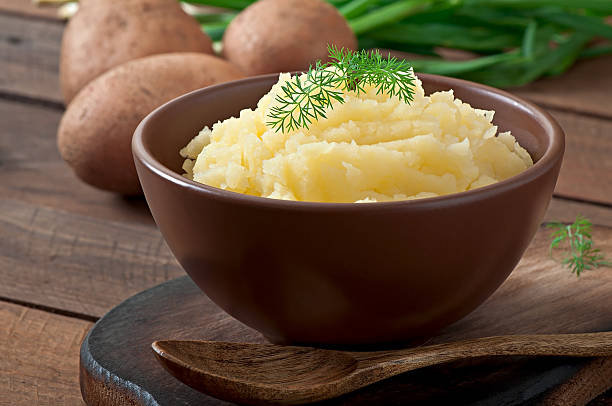 istock Fresh and flavorful mashed potatoes with bowl 530704337