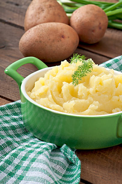 istock Fresh and flavorful mashed potatoes with bowl 530704413