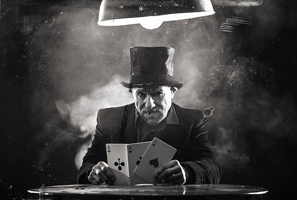 istock Vintage poker player portrait 530704631