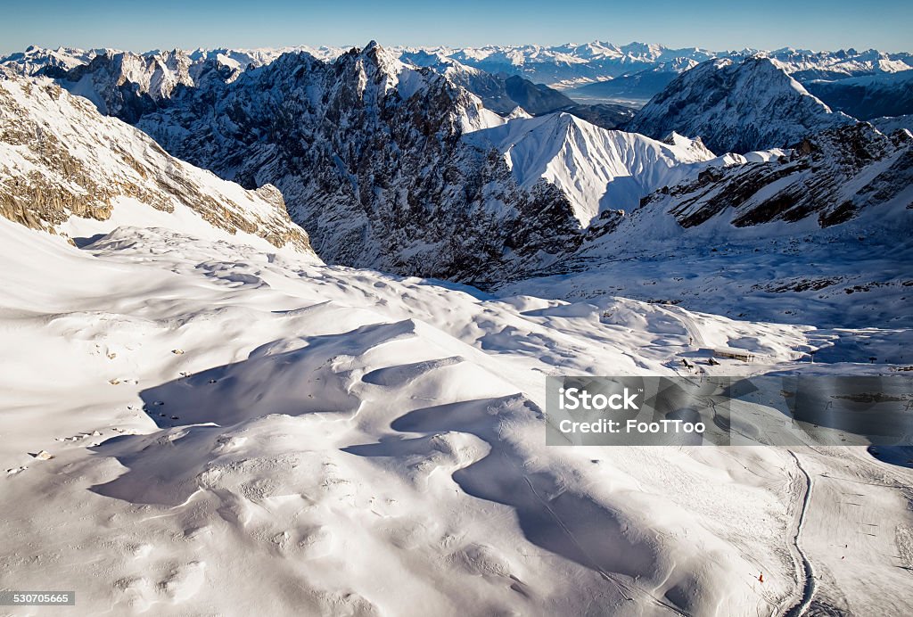 european alps european alps in winter - zugspitze Austria Stock Photo