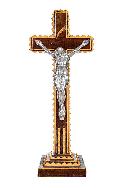 istock Wooden crucifix isolated 530706173