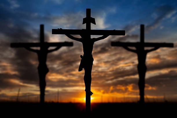 istock Jesus on the Cross blur background 530707001