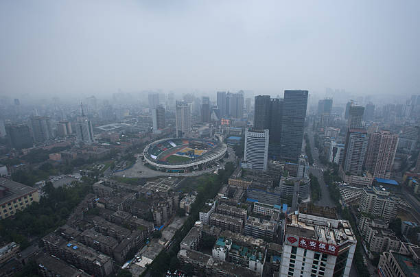 istock Bird view at chengdu China. 530707301