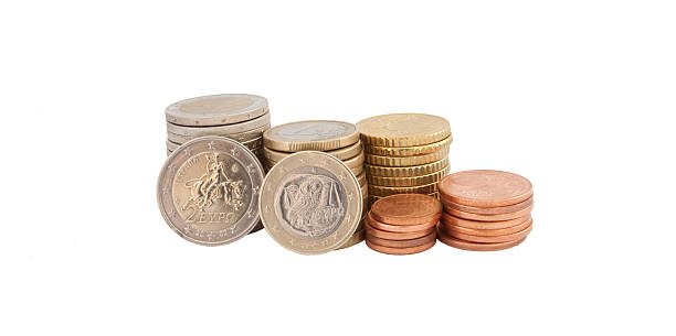 istock Stack of Greek Euro coins 530707477