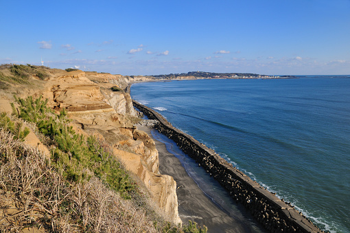 It is a scenic spot that cliff continues along the coast