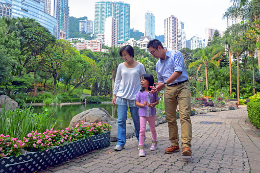 A family enjoying a day together at the park, Hong Kong Island, China.Nikon D3X, full frame, XXXL.