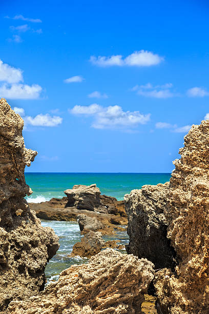 istock Picturesque rocky bay. Sea background 530710697